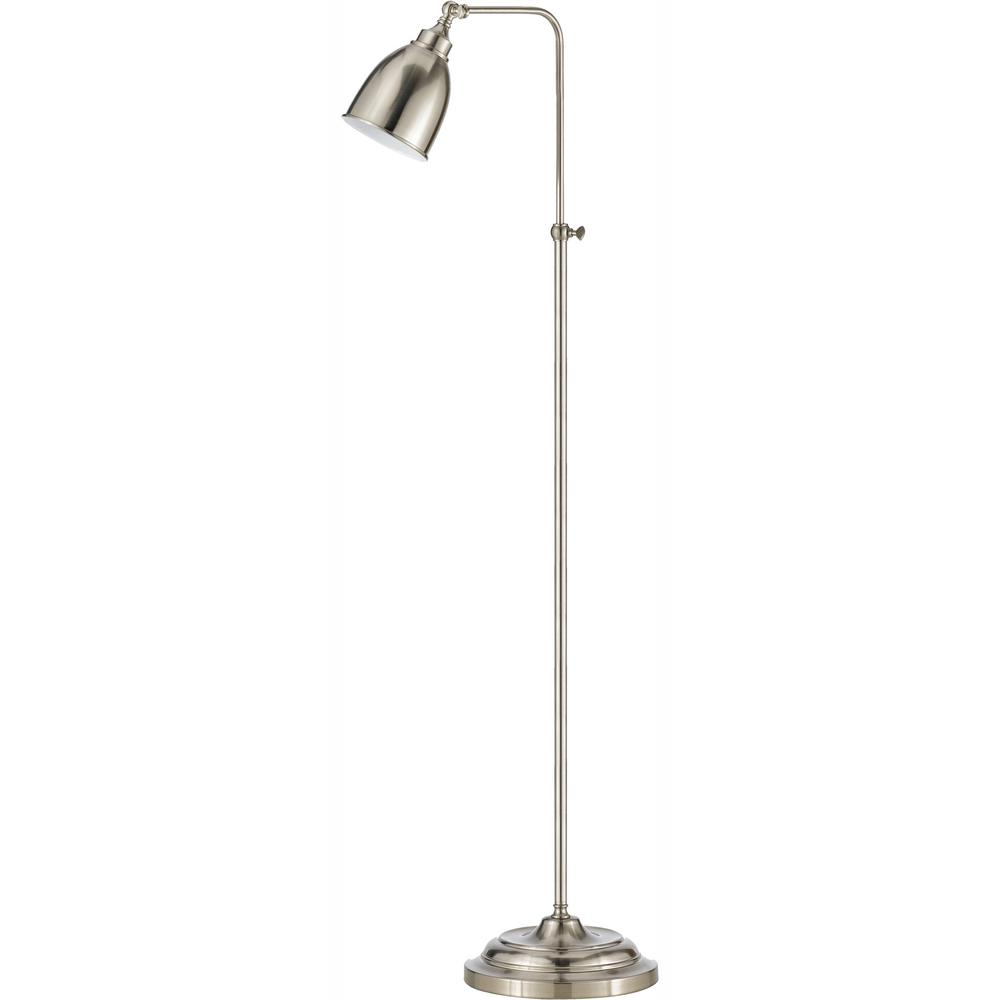 Cal Lighting 62 In Brushed Steel Metal Adjustable Pharmacy Floor Lamp with regard to proportions 1000 X 1000