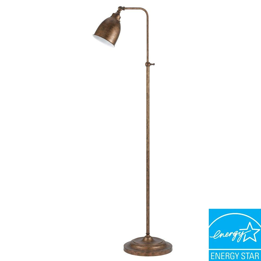 Cal Lighting 62 In Rust Metal Adjustable Pharmacy Floor Lamp pertaining to proportions 1000 X 1000