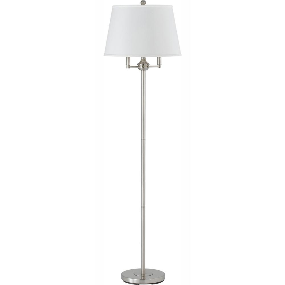 Cal Lighting 62 In Six Way Andros Floor Lamp In Brushed Steel regarding proportions 1000 X 1000