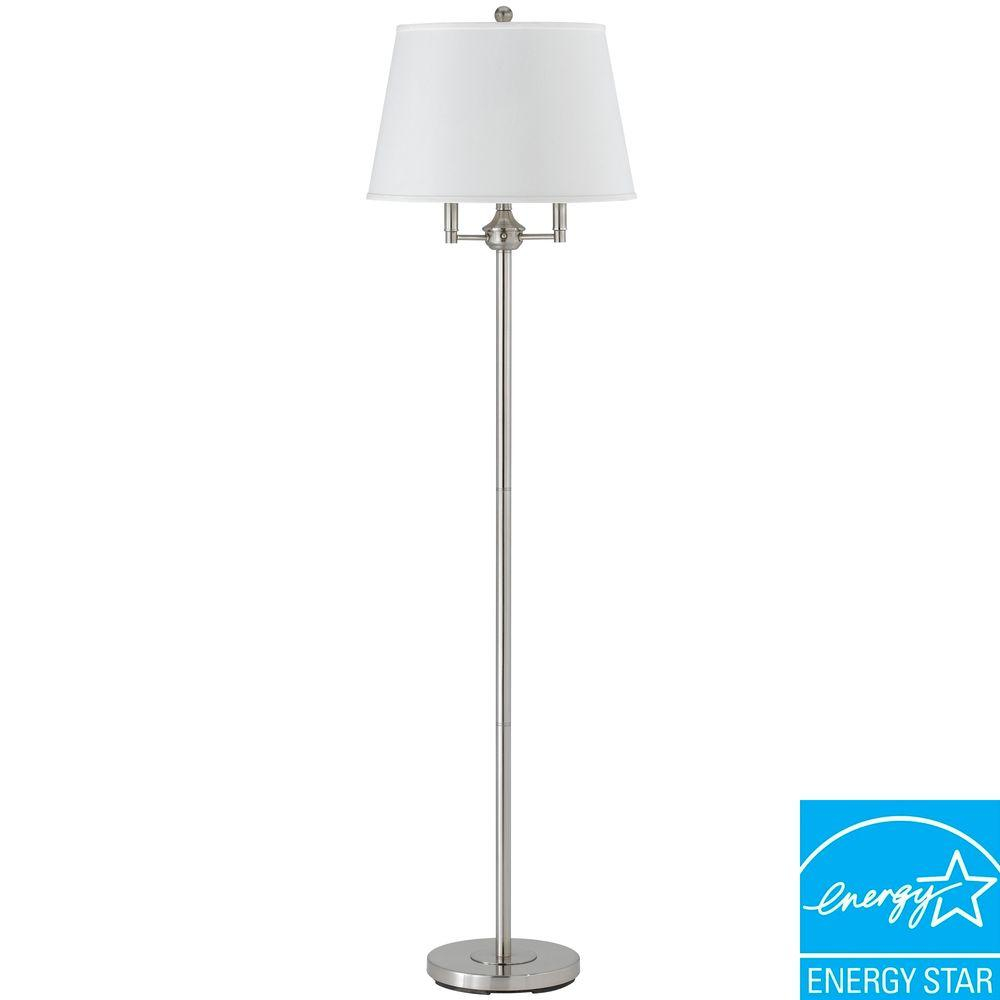 Cal Lighting 62 In Six Way Andros Floor Lamp In Brushed Steel with measurements 1000 X 1000