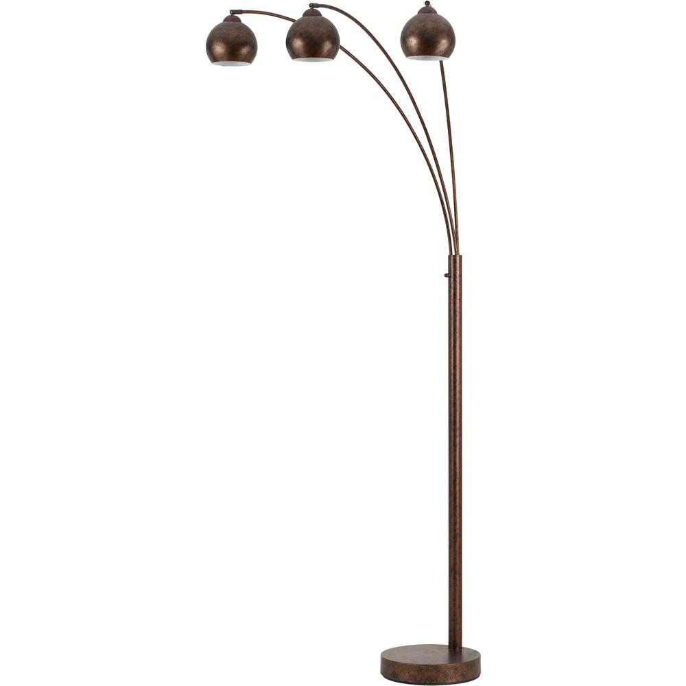 Cal Lighting Arc 82 In Rust Floor Lamp With Metal Shade in dimensions 1000 X 1000