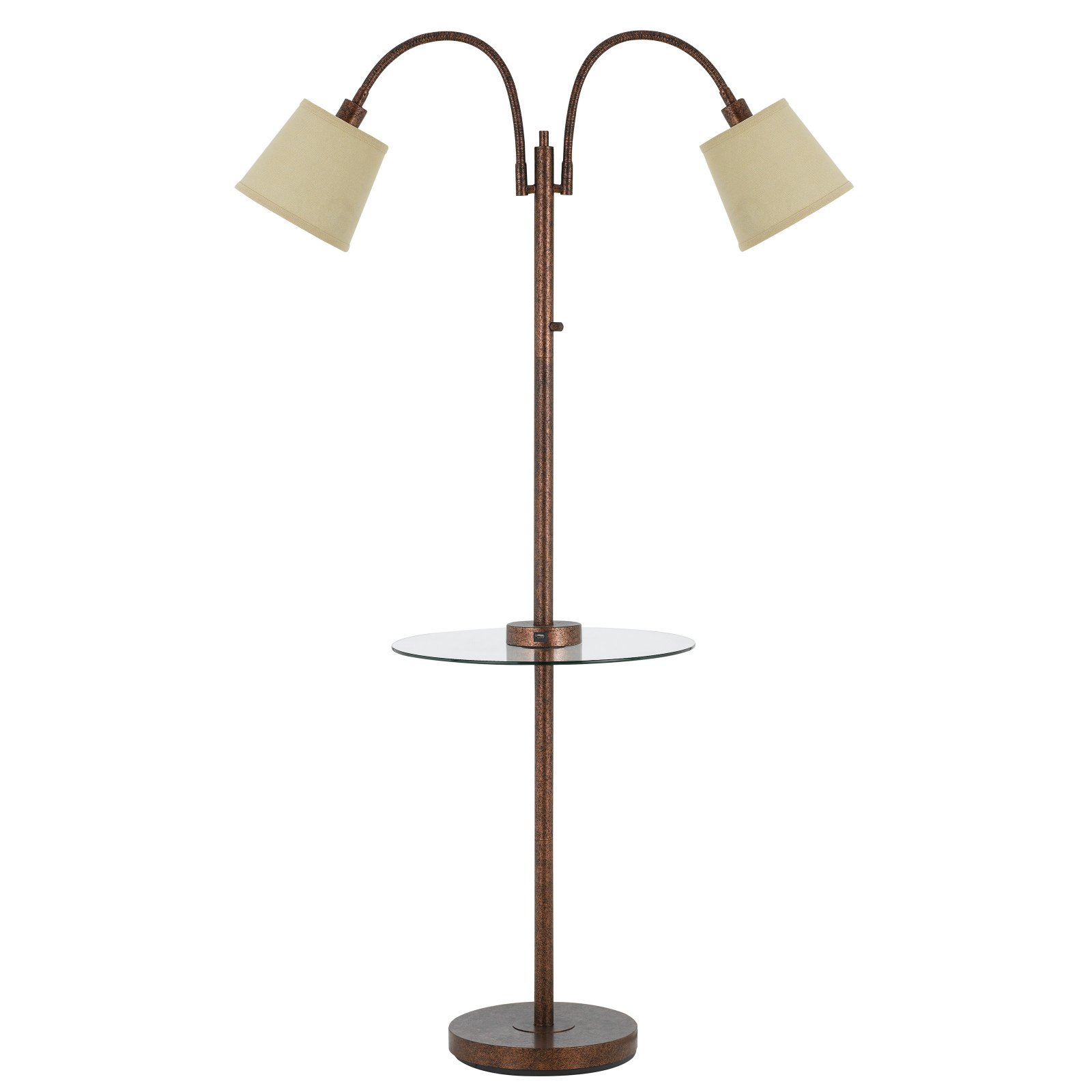 Cal Lighting Gail Double Gooseneck Floor Lamp With Glass for proportions 1600 X 1600