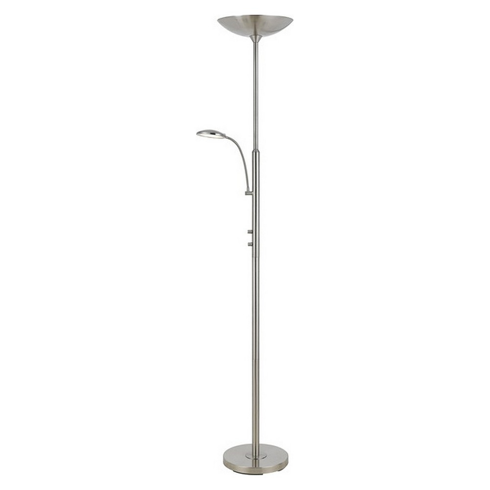 Cal Lighting Led Torchiere Floor Lamp With Led Reading Light within proportions 1000 X 1000