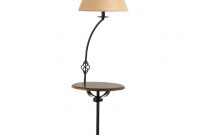 Cal Lighting Wrought Iron Floor Lamp With Wood Tray Table intended for proportions 1334 X 1334