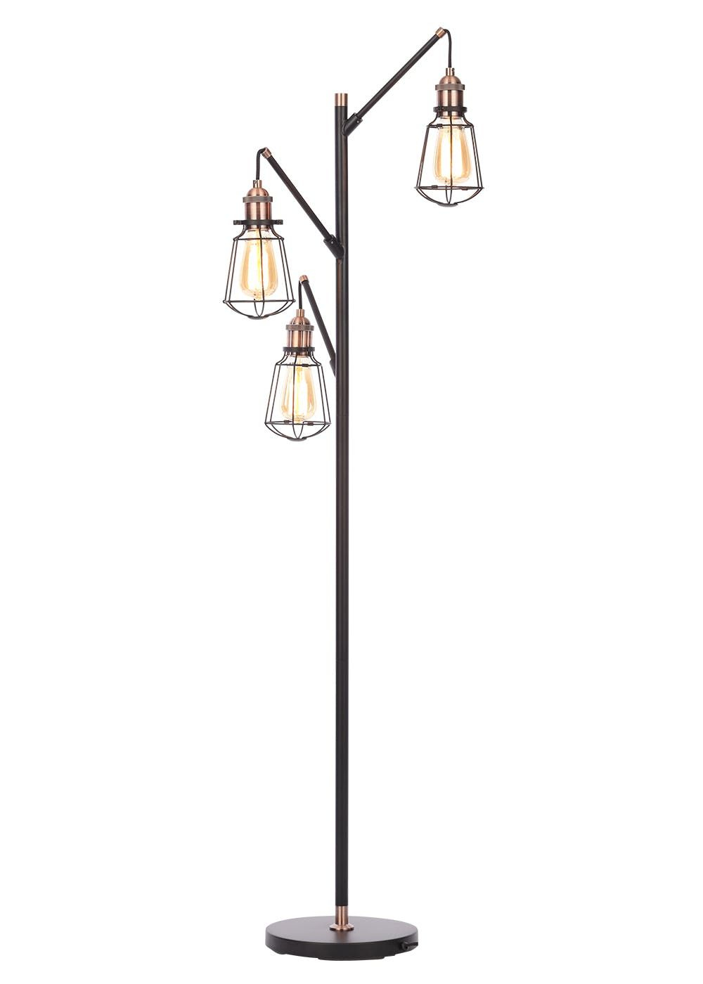 Callisto Caged Floor Lamp H150cm X W53cm Black In 2019 regarding proportions 1000 X 1400