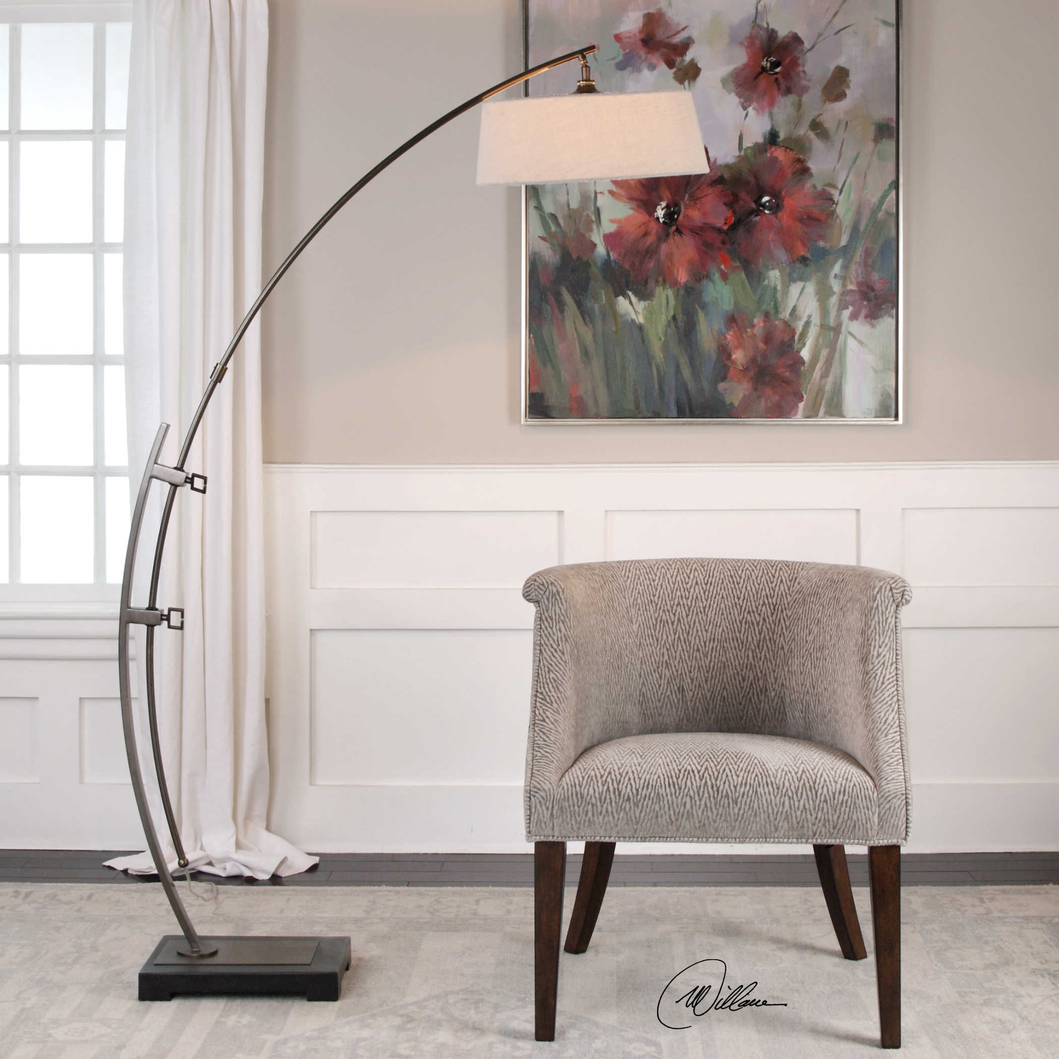 Calogero Floor Lamp Uttermost intended for dimensions 2100 X 2100