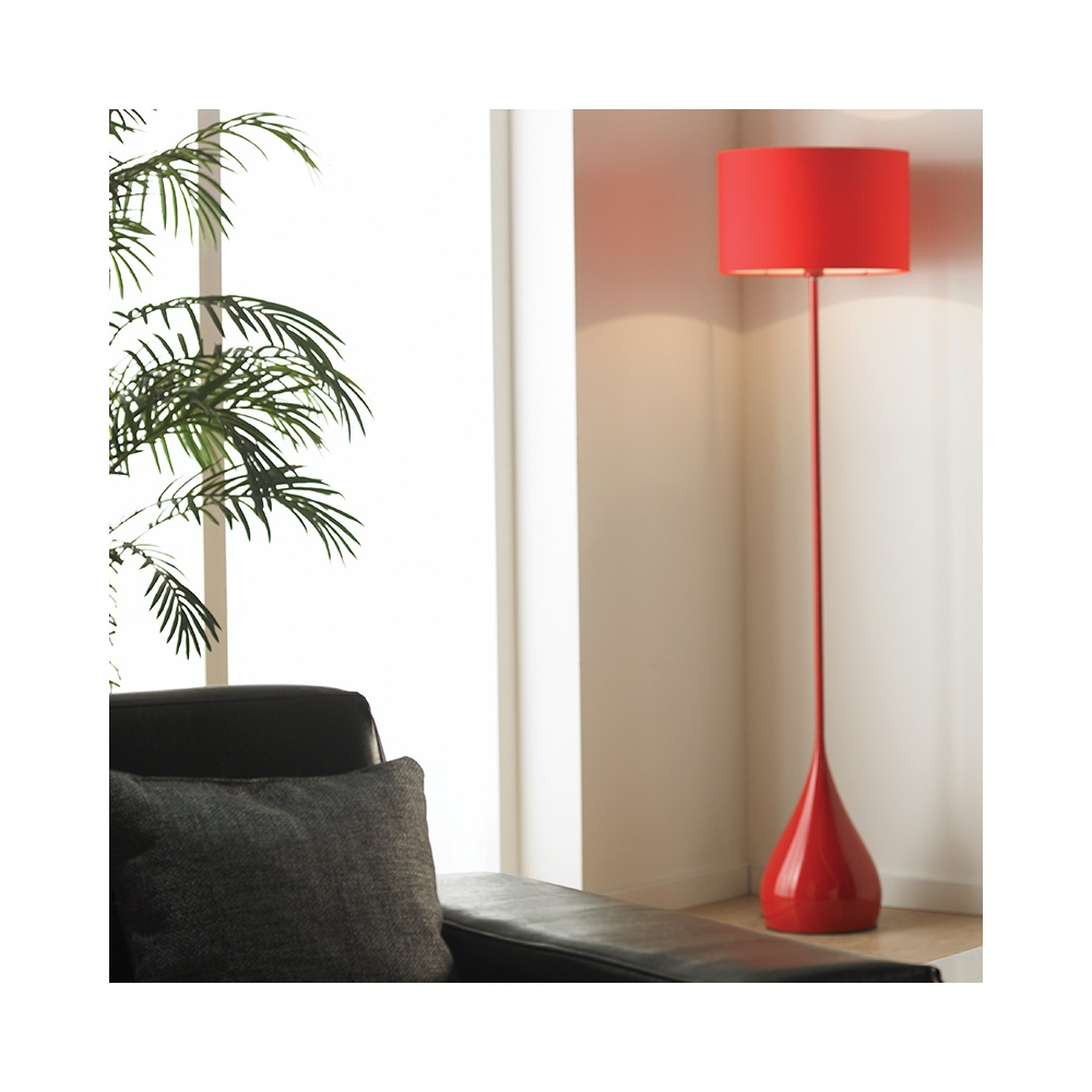 Camden Flre Modern Floor Lamp With Shade In Red regarding measurements 1000 X 1000