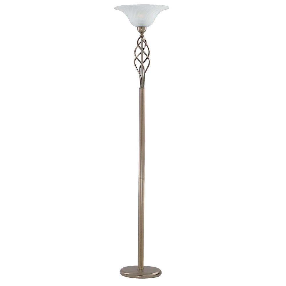 Cameroon Floor Lamp In Antique Brass With An Acid Marble Glass Shade Searchlight 6021ab with regard to dimensions 1000 X 1000