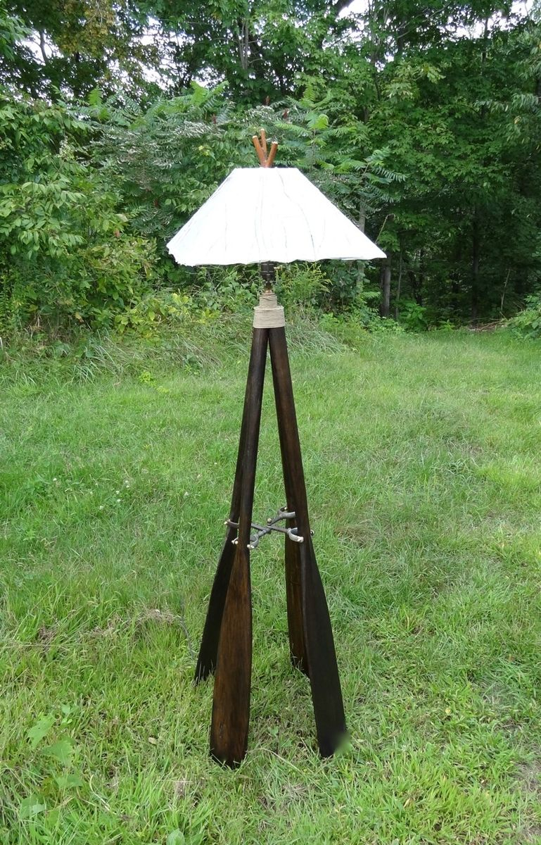 Canoe Paddle Floor Lamp Diy Floor Lamp Rustic Floor Lamps regarding proportions 769 X 1200