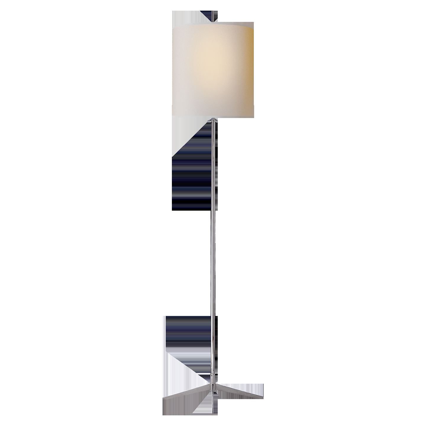 Caron Floor Lamp In Polished Nickel With Natural Paper Shade regarding sizing 1440 X 1440