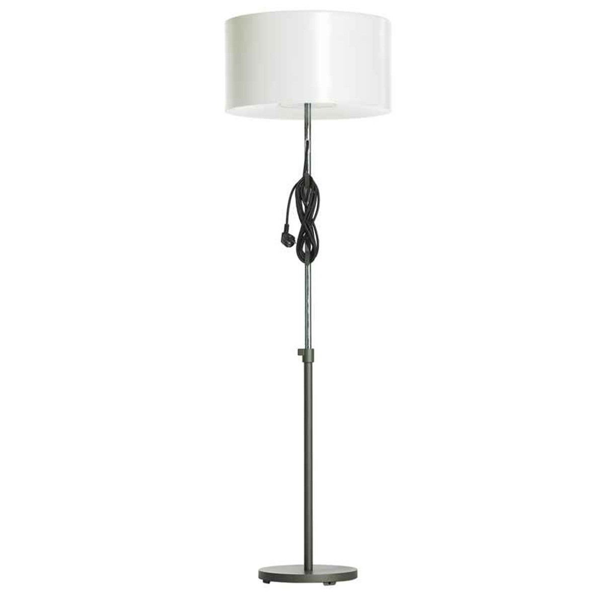 Carpyen Harry Floor Lamp White Shade Pedestal Titanium with proportions 1200 X 1200
