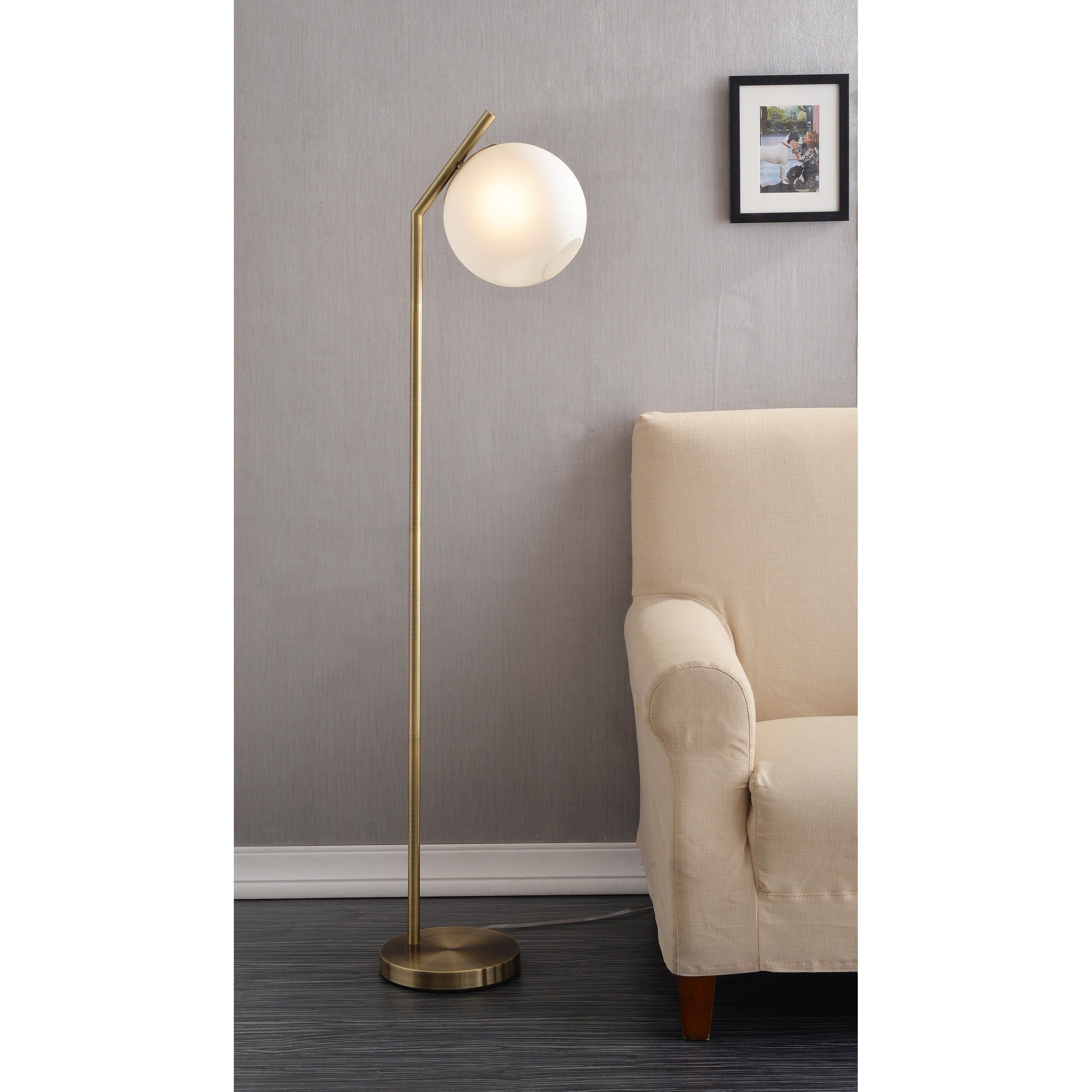 Carson Carrington Elduvik Antique Brass 60 Inch Floor Lamp for sizing 2816 X 2816