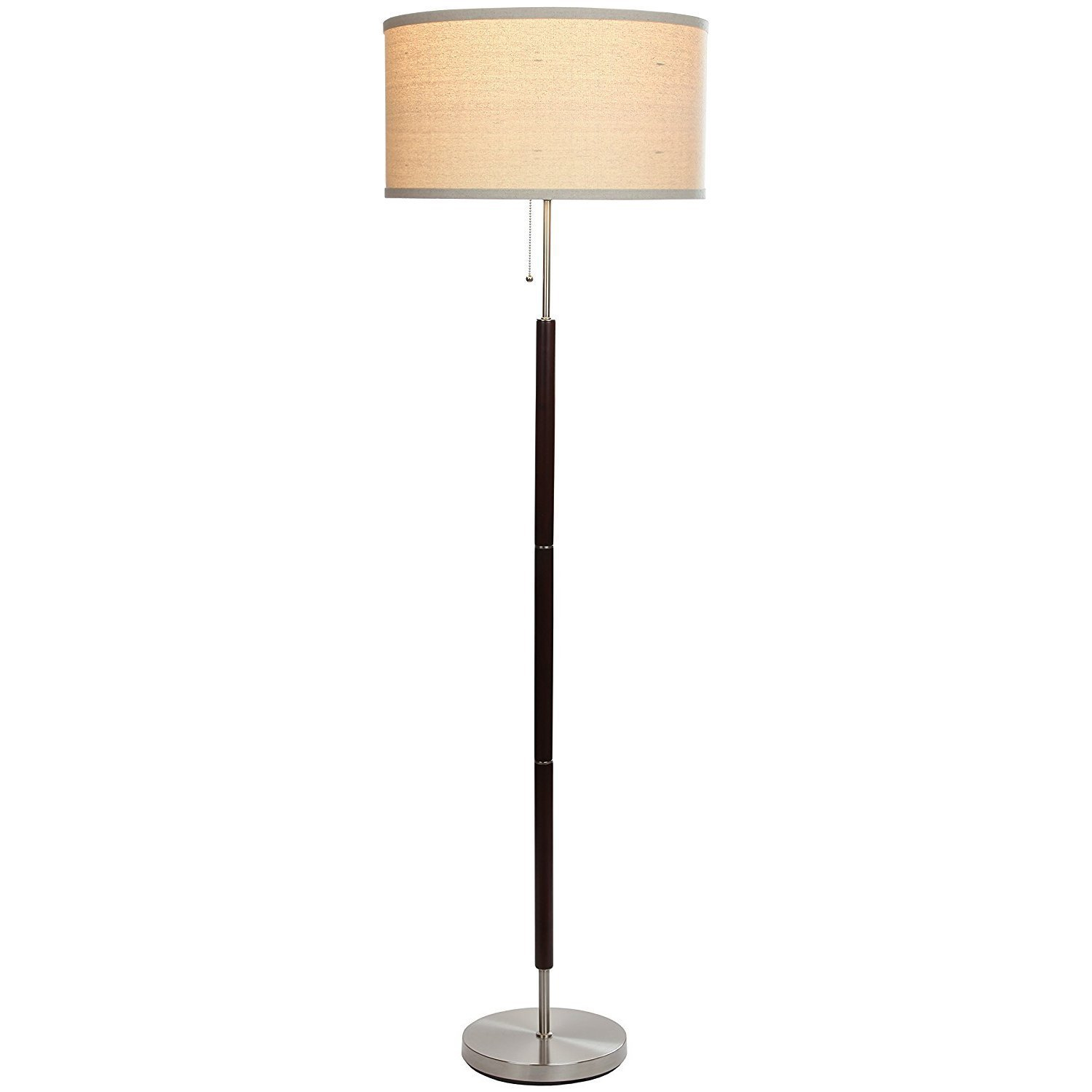 Carter Floor Led Mid Century Modern Floor Lamp Walnut within proportions 1500 X 1500