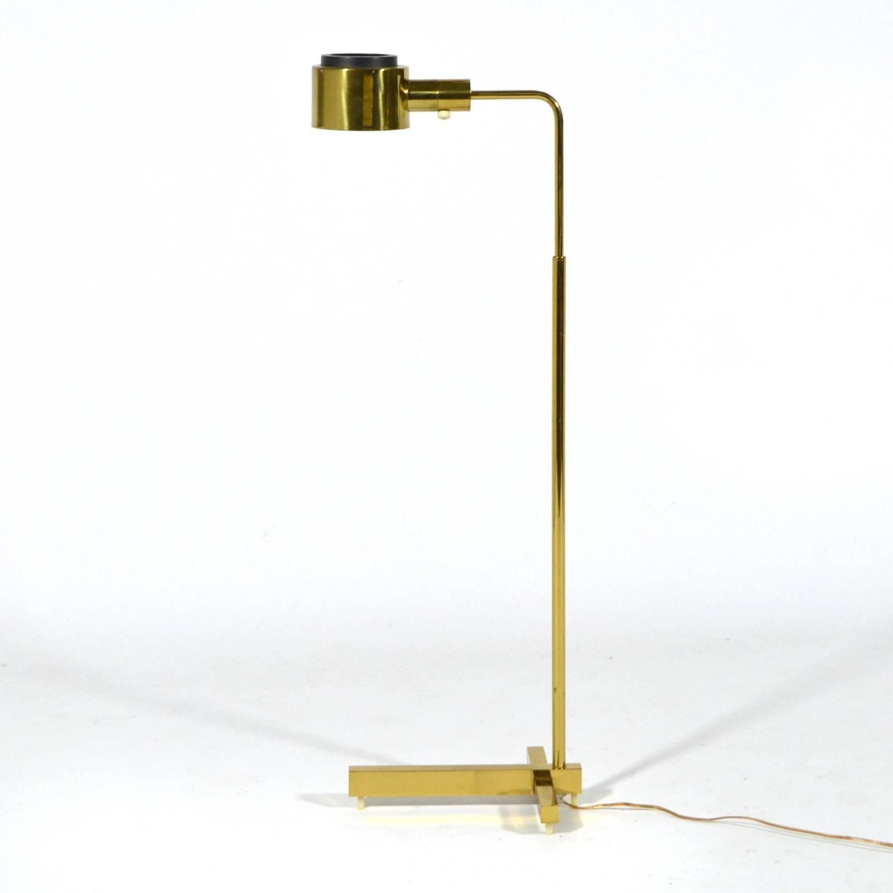 Casella Adjustable Pharmacy Floor Lamp In Brass At 1stdibs intended for sizing 1800 X 1800