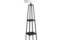 Catalina Lighting 58 In Distressed Iron Etagere Floor Lamp With Linen Shade regarding size 1000 X 1000