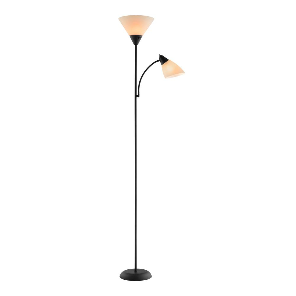 Catalina Lighting 71 In Black Mother Daughter Floor Lamp And 1825 In Clip Lamp With Plastic Shades throughout sizing 1000 X 1000