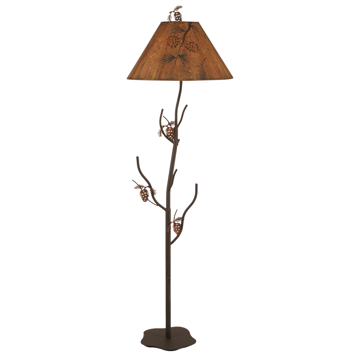Cauterized Steel Evergreen Pine Cone Floor Lamp intended for measurements 1200 X 1200