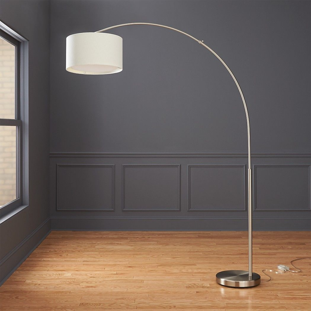 Cb2 Big Dipper Arc Brushed Nickel Floor Lamp Interior intended for proportions 1050 X 1050