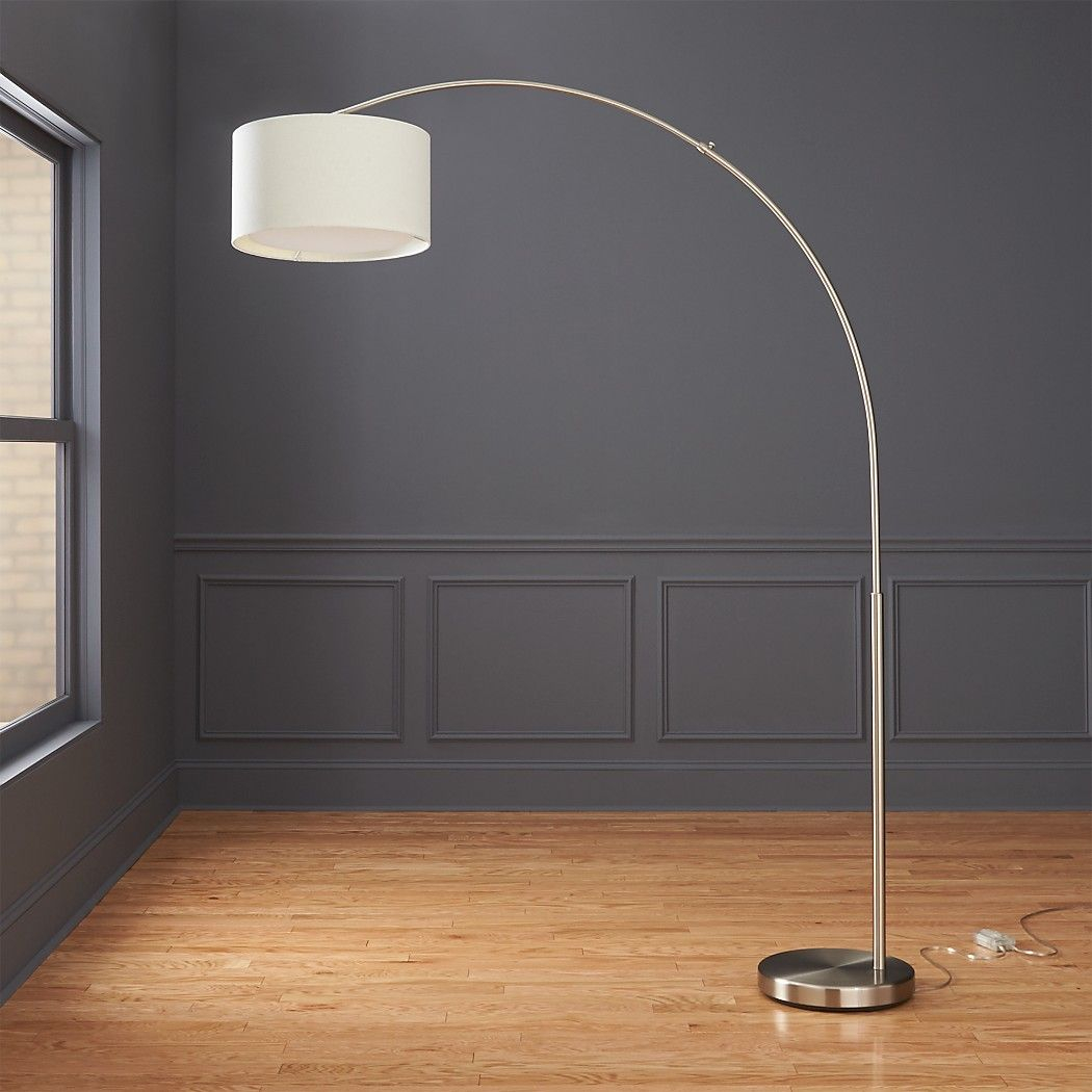 Cb2 Big Dipper Arc Brushed Nickel Floor Lamp Interior pertaining to dimensions 1050 X 1050