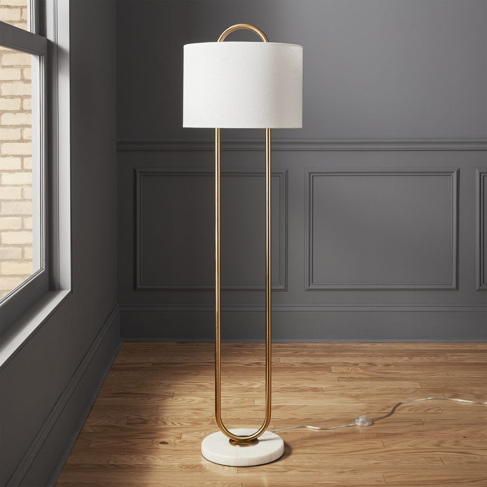 Cb2 Warner Marble Base Floor Lamp In 2019 Products White pertaining to size 1000 X 1000