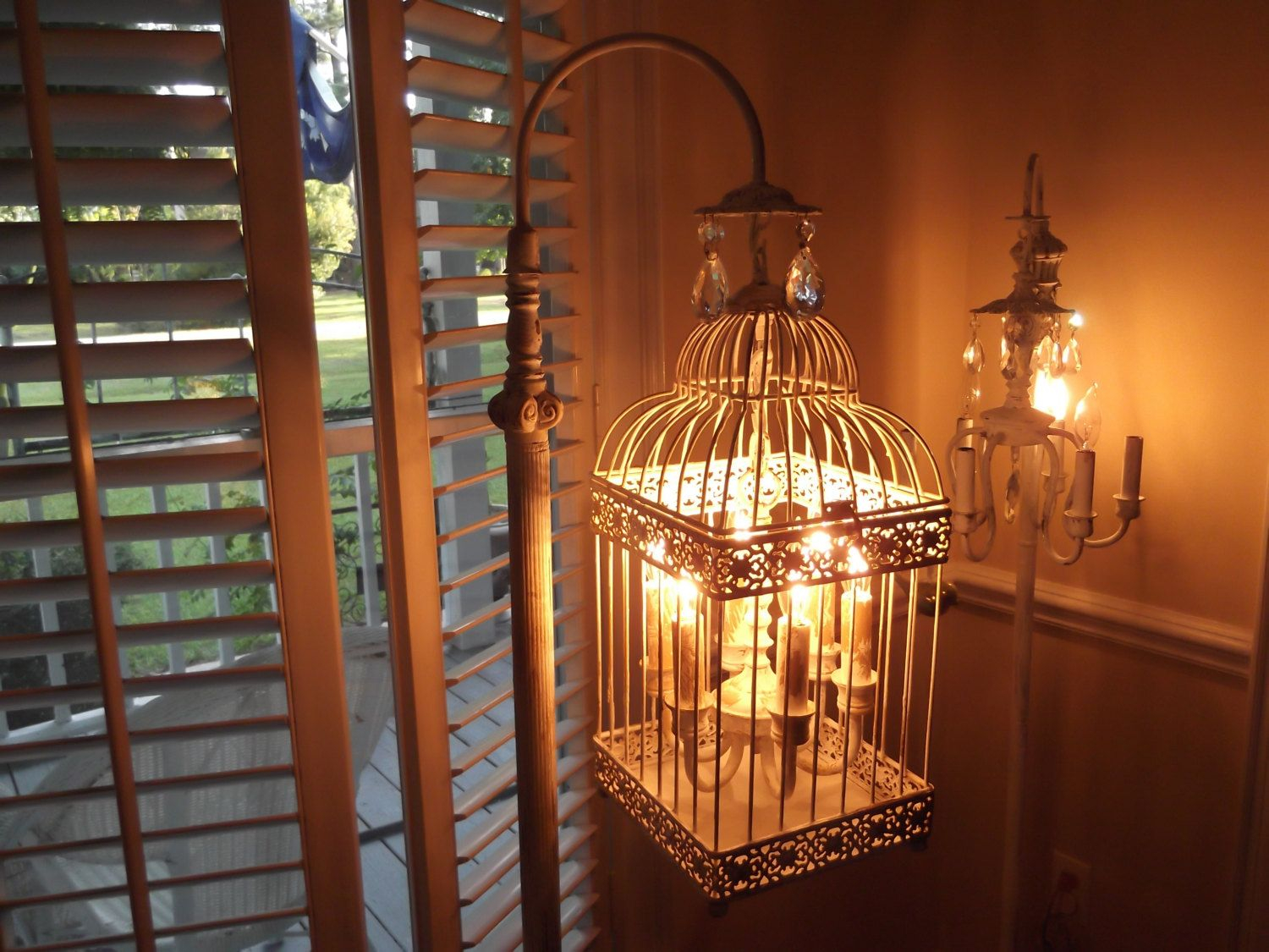 Chandelier Floor Lamp Vintage Chandelier Bird Cage Light pertaining to dimensions 1500 X 1125