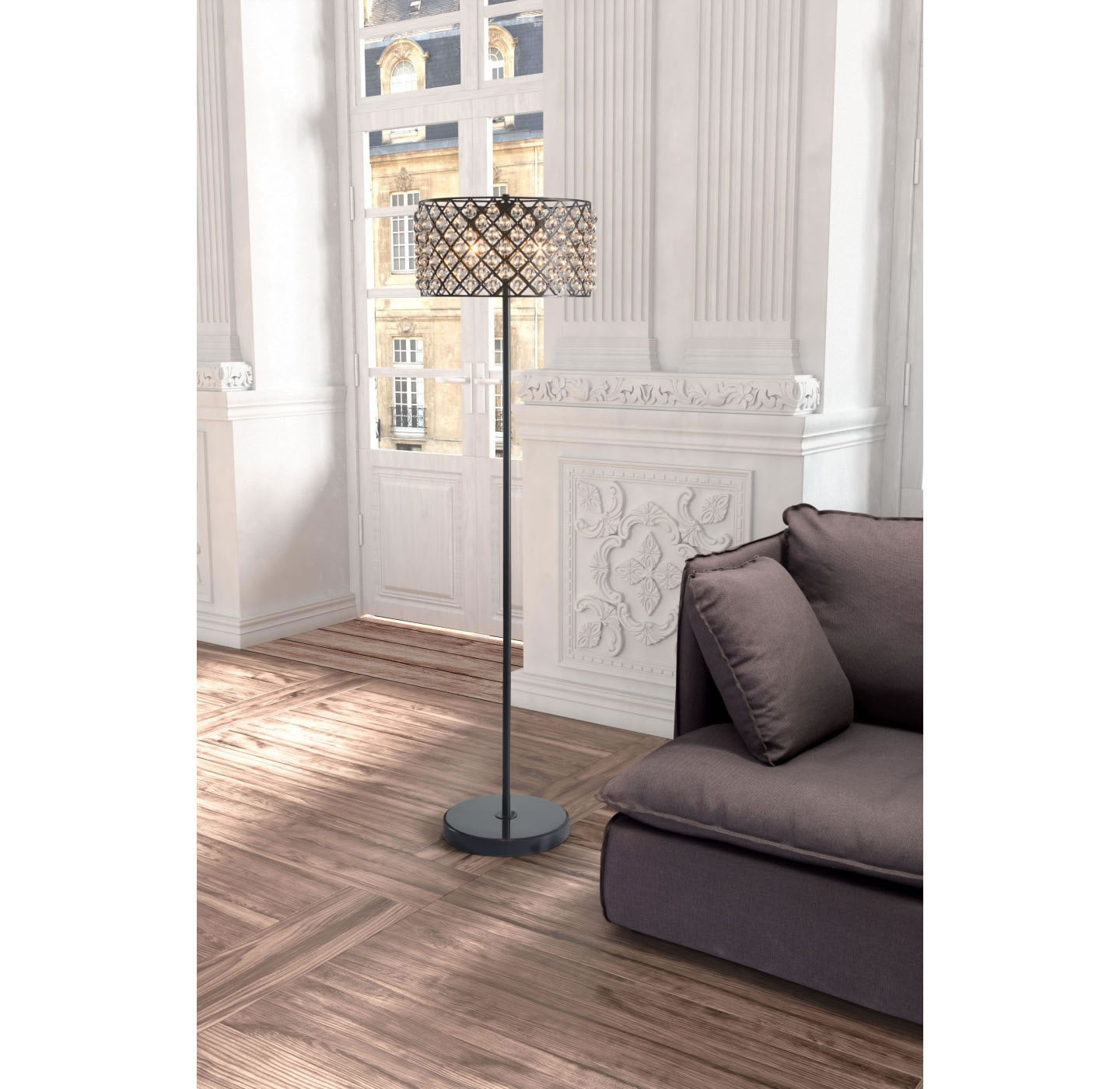 Chandler Floor Lamp Distressed Black intended for dimensions 1440 X 1400