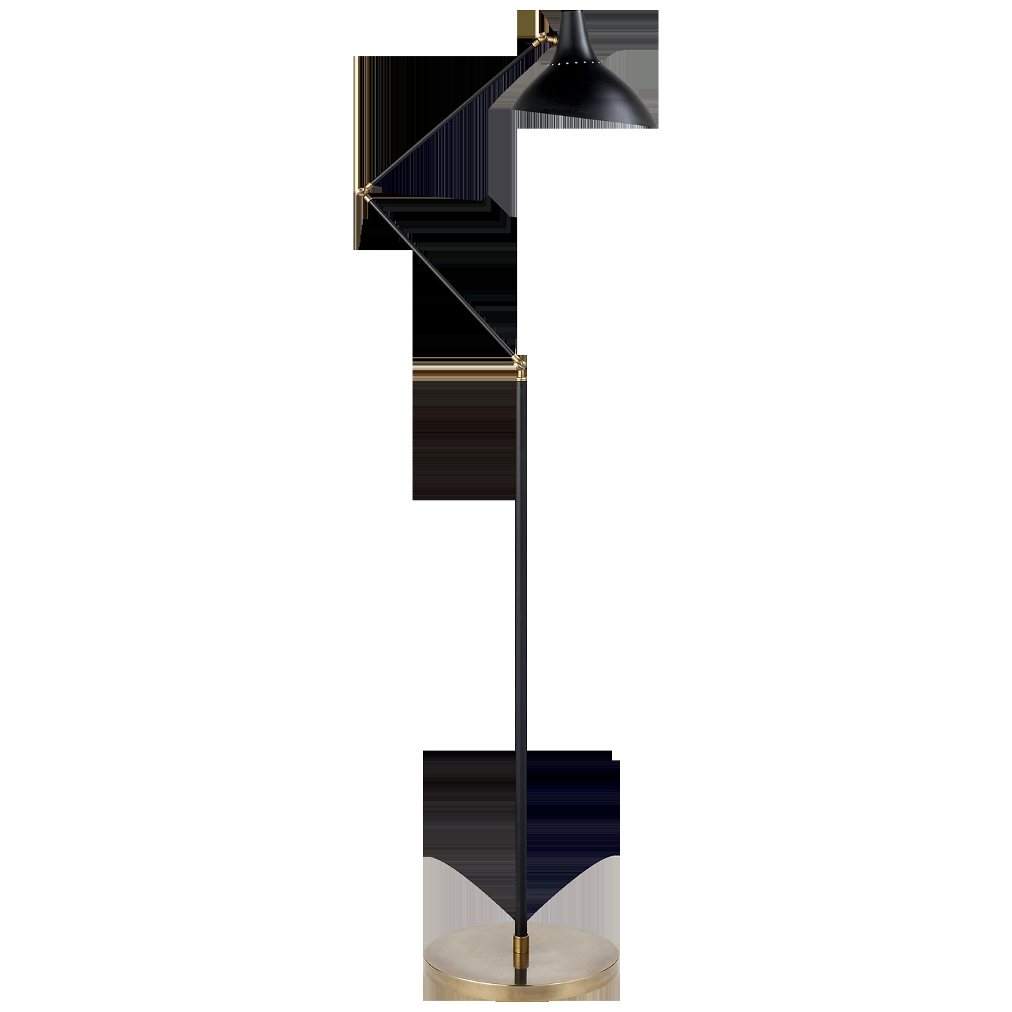 Charlton Floor Lamp In Black And Hand Rubbed Antique Brass with regard to measurements 1440 X 1440