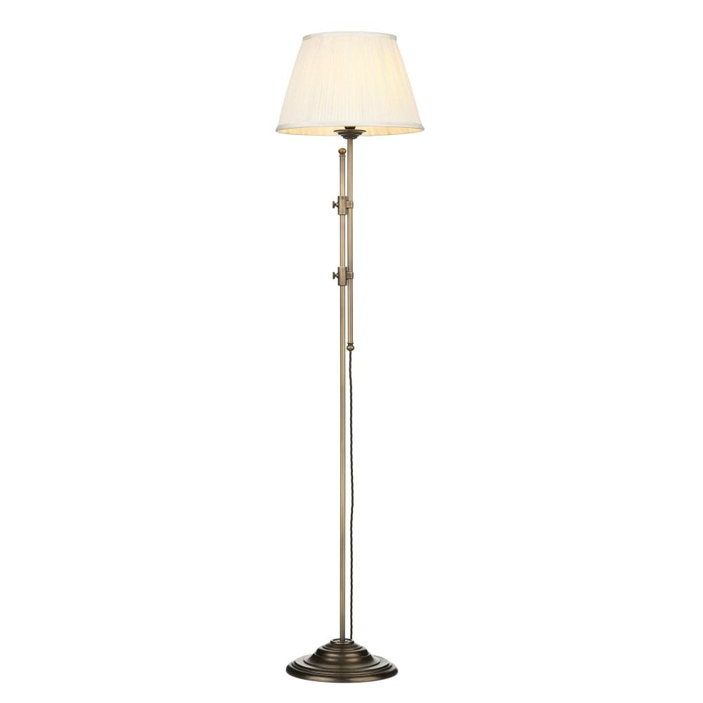 Chester Adjustable Height Floor Lamp In Antique Brass inside dimensions 1000 X 1000