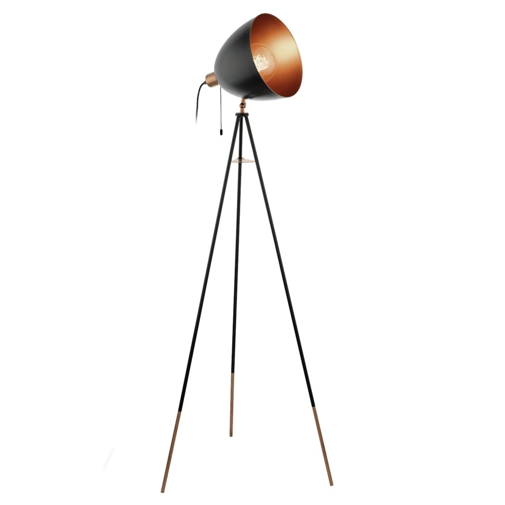 Chester Black And Copper Floor Lamp with dimensions 1000 X 1000