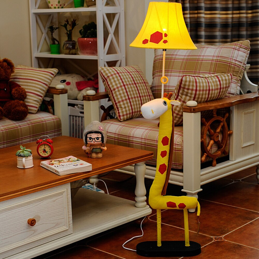 Children Room Led Cartoon Kids Floor Lamp Wooden Tripod Led Bulb Lamp E27 Decor Standing Lamps Goat People Floor Standing Lights In Floor Lamps From intended for dimensions 1000 X 1000