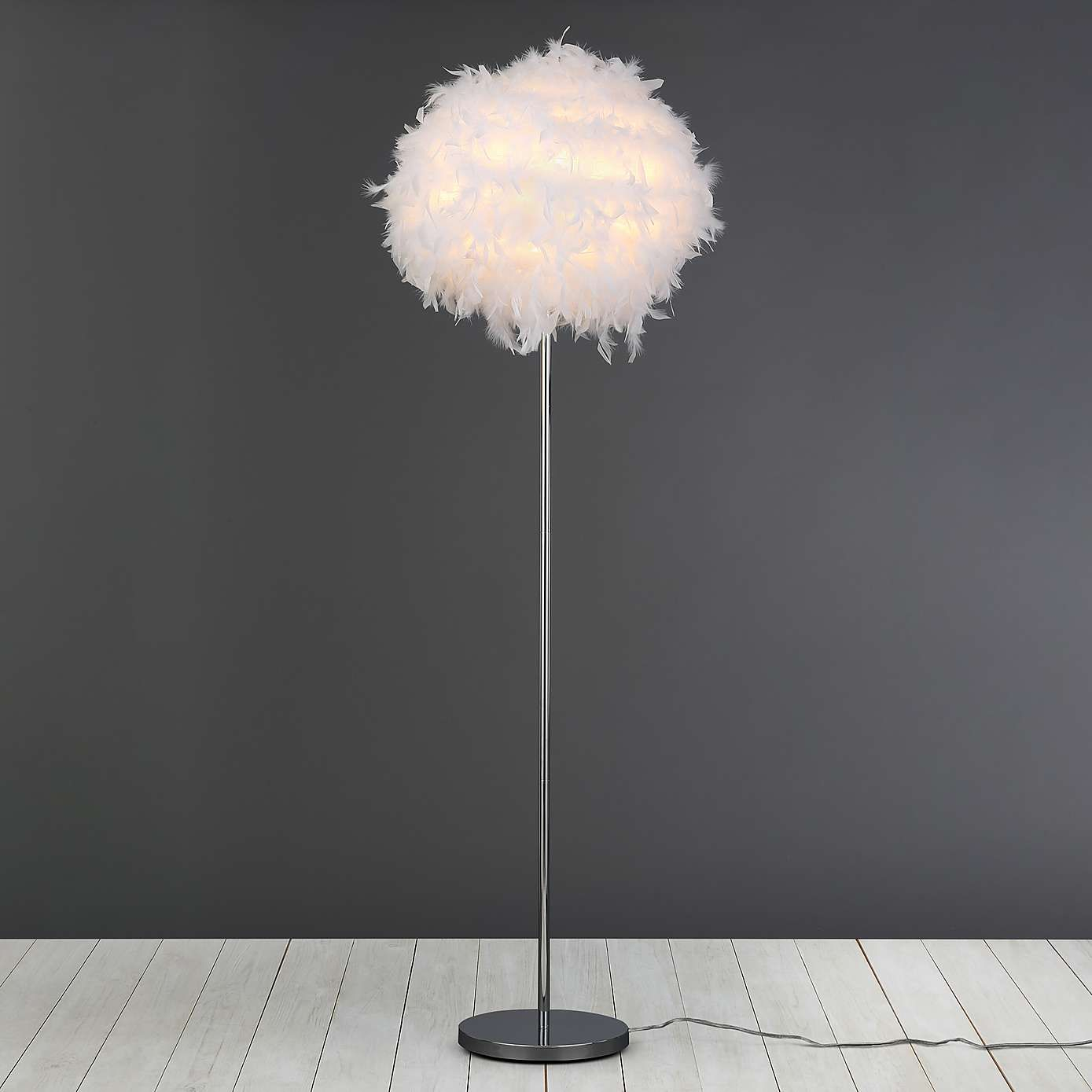 Chloe White Feather Floor Lamp In 2019 Floor Lamp White regarding sizing 1389 X 1389