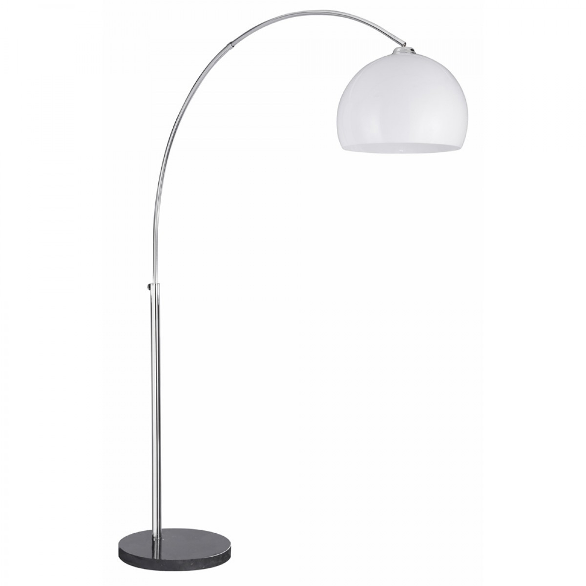 Chrome Arc Floor Lamp Black Marble Base With White Thermo intended for dimensions 1200 X 1200