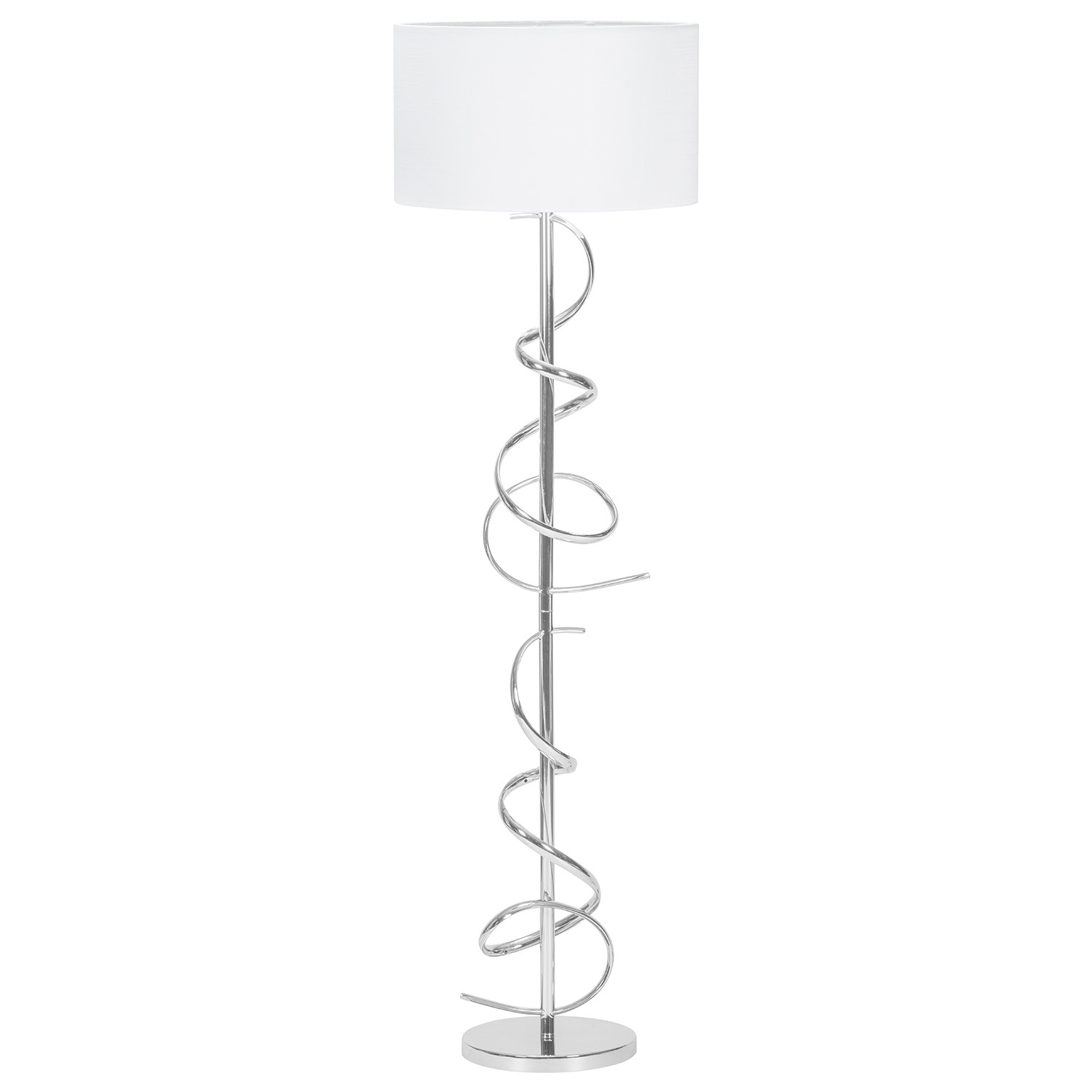 Chrome Spiral Floor Lamp for size 1500 X 1500