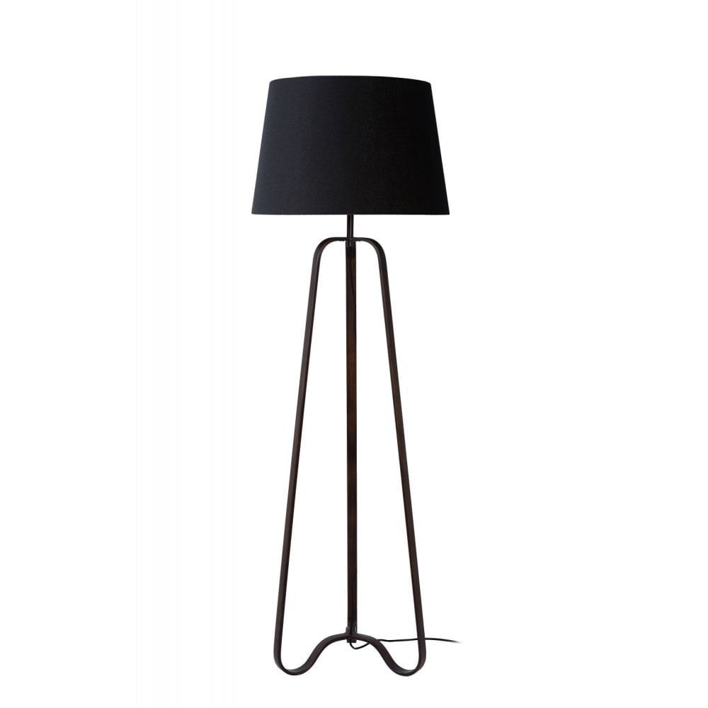 Clanbay Lu Capucino Classic Triangle Steel Rust Brown And Black Floor Lamp inside dimensions 1000 X 1000