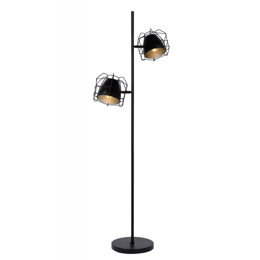 Clanbay Lu Grid Modern Corner Shaped Metal Black And Silver Floor Lamp in proportions 1000 X 1000