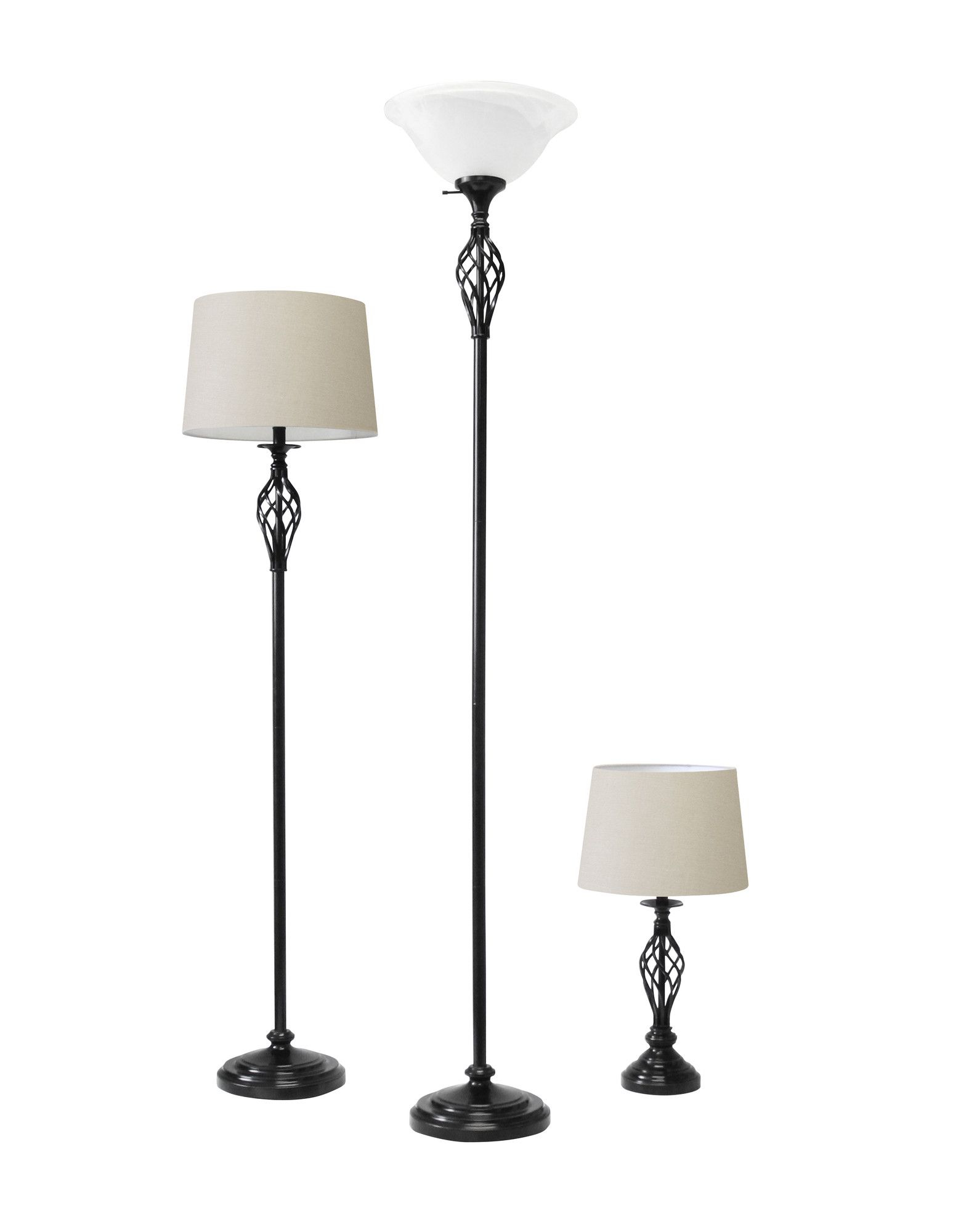 Classic Containing Matching 3 Piece Torchiere Floor Lamp for proportions 1560 X 2000