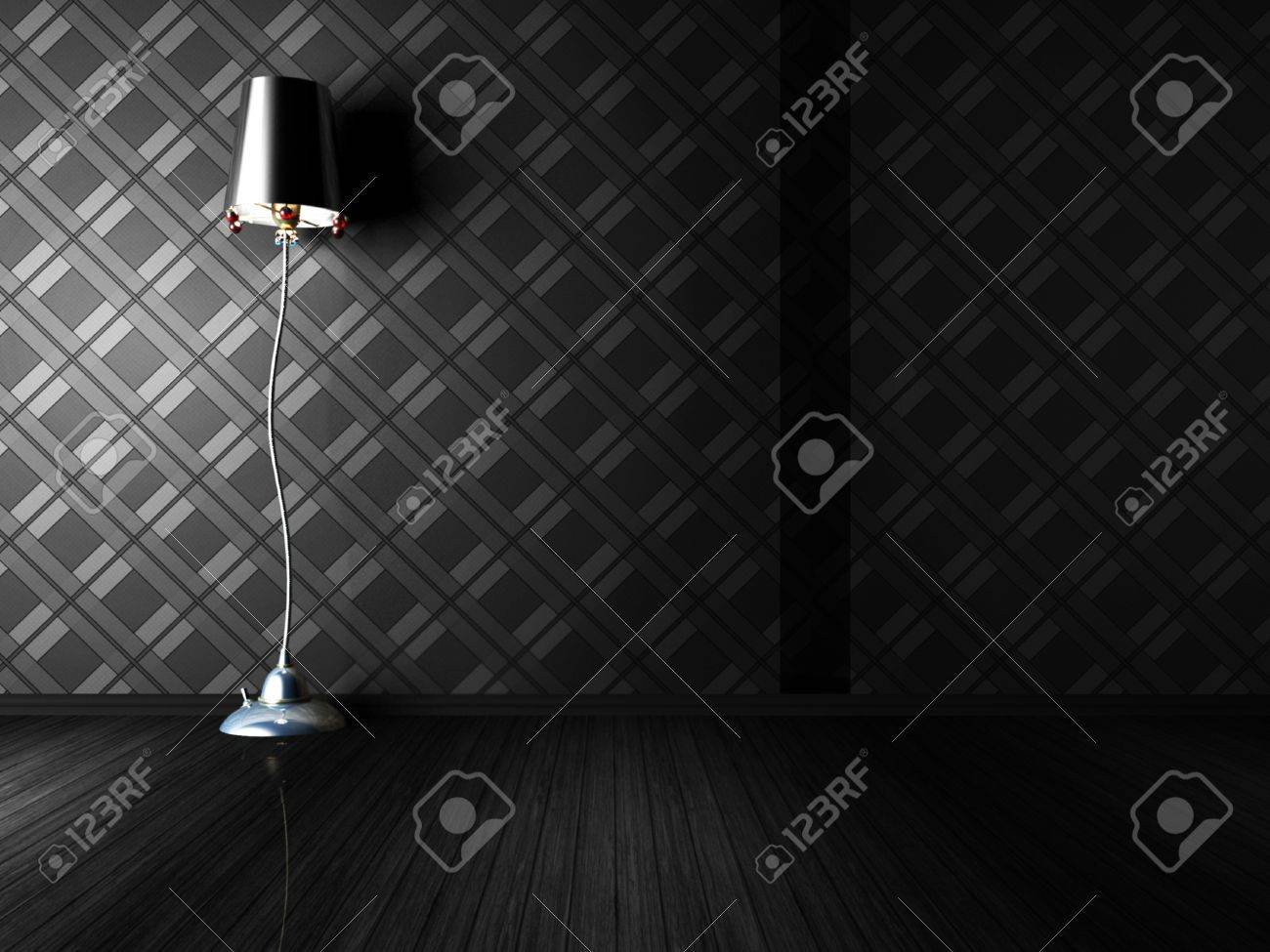 Classic Floor Lamp In A Dark Room with regard to dimensions 1300 X 975
