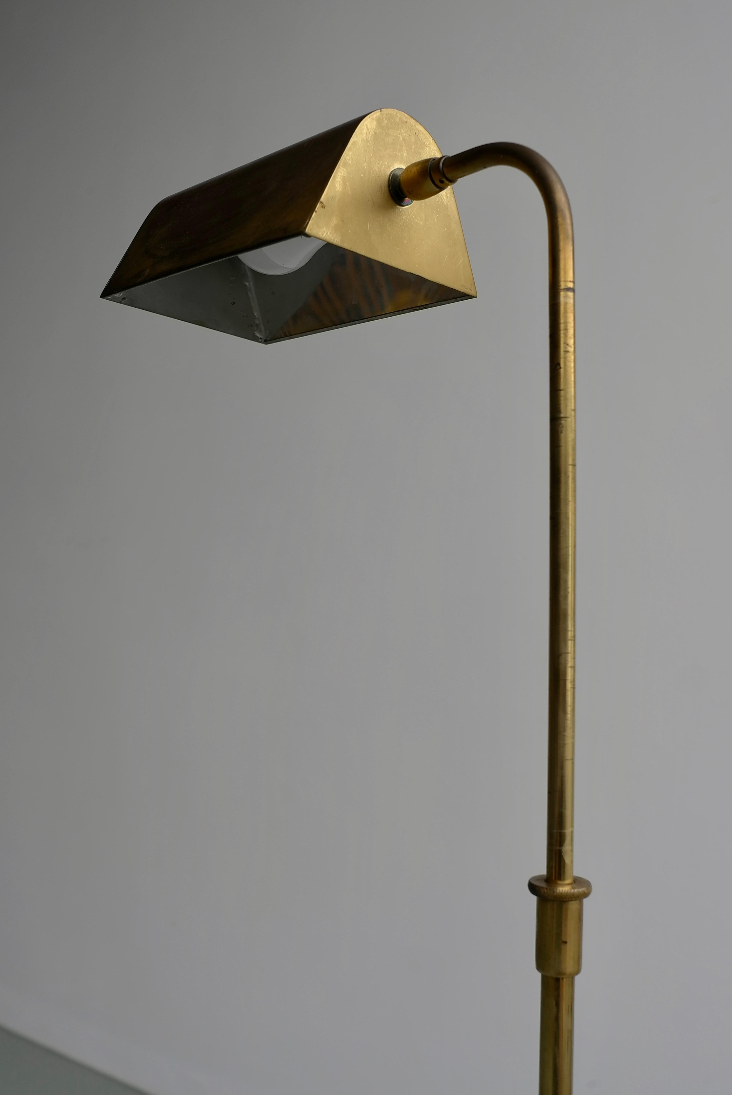 Classical Brass Adjustable Library Reading Floor Lamp 1960s throughout dimensions 2856 X 4272