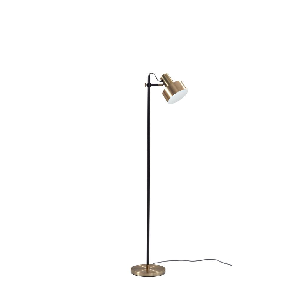 Clayton 565 In Black Floor Lamp With Shade intended for size 1000 X 1000