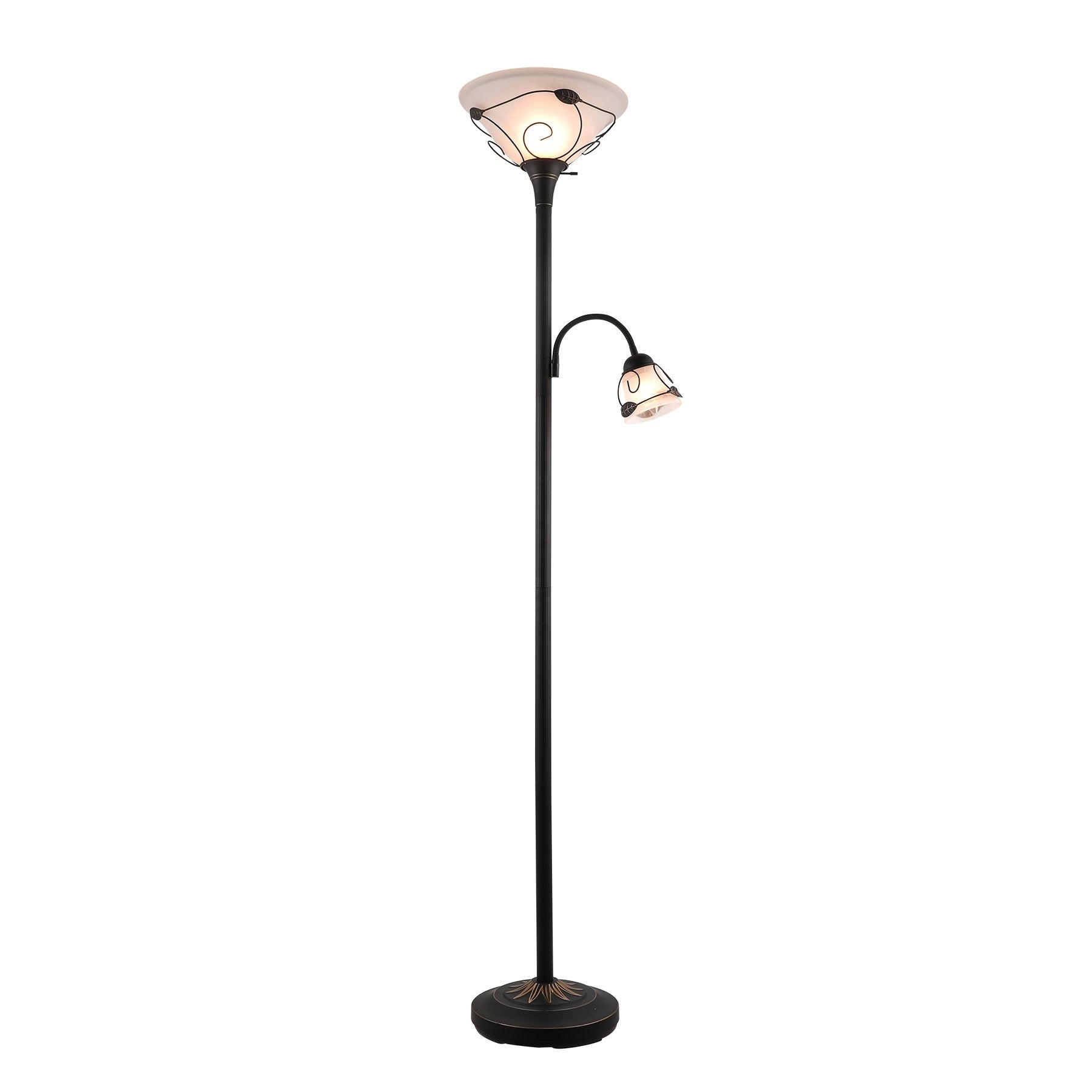 Co Z 71 Inch 3 Way Torchiere Floor Lamp With Adjustable Side Reading Light inside size 1800 X 1800