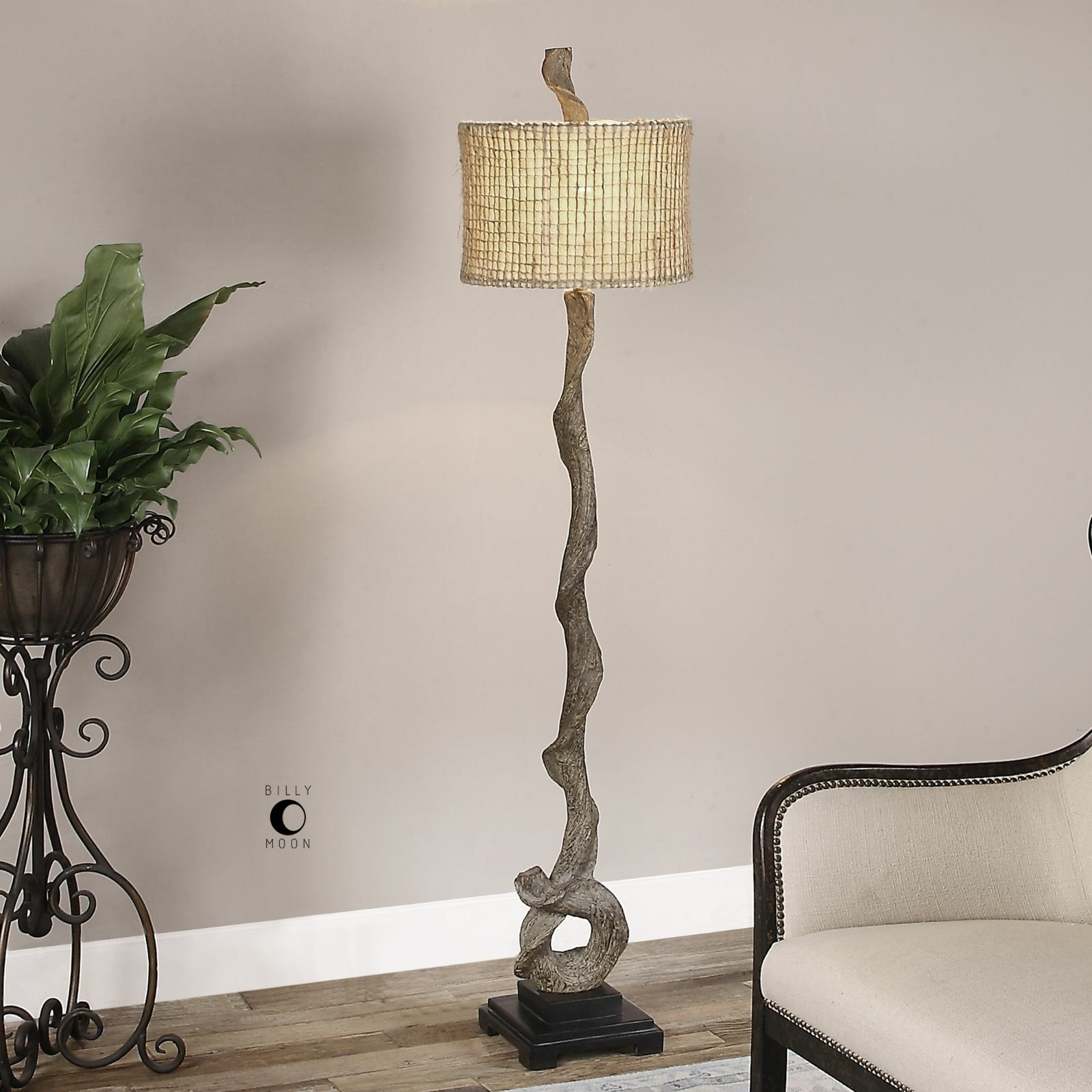 Coastal Decor 70 Weathered Driftwood Look Floor Lamp Natural Twine Shade intended for dimensions 1600 X 1600