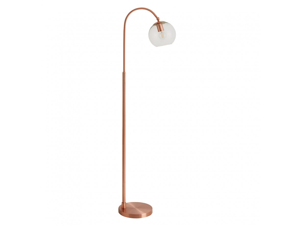 Coleman Clear Glass And Copper Metal Floor Lamp with regard to measurements 1200 X 925