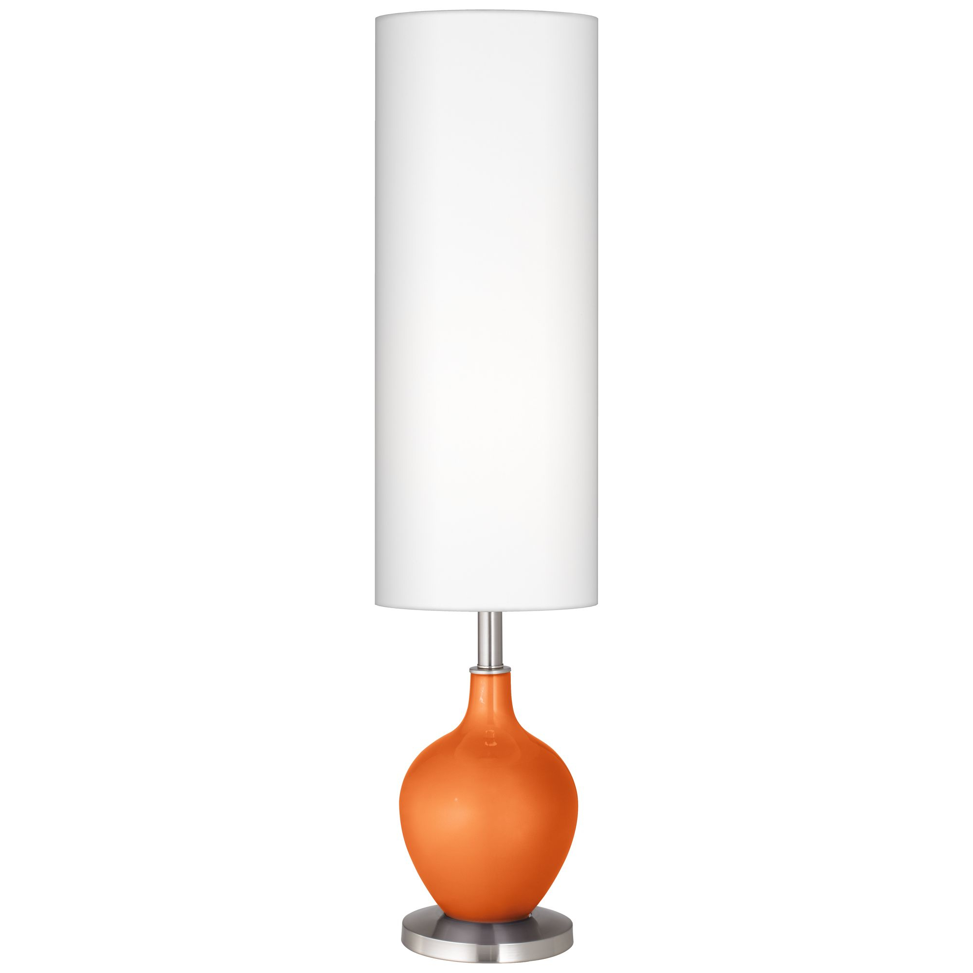 Color Plus Burnt Orange Metallic Ovo Floor Lamp in measurements 2000 X 2000