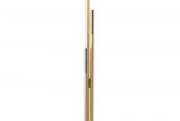 Contemporary Floor Lamp Brass Stand Cylindrical Shade In White Drop Paper Design Herv Langlais for dimensions 960 X 2399