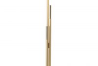 Contemporary Floor Lamp Brass Stand Cylindrical Shade In White Drop Paper Design Herv Langlais inside proportions 960 X 2399