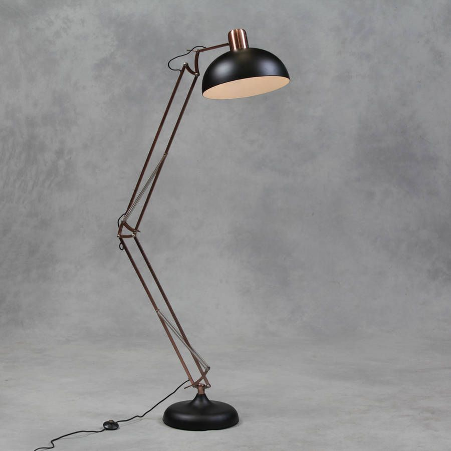 Copper And Matt Black Floor Lamp Large Floor Lamp Black for sizing 900 X 900