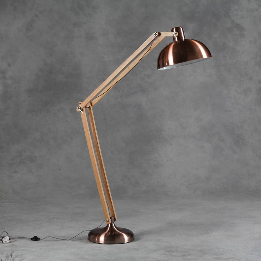 Copper Angled Floor Lamp with regard to measurements 900 X 900