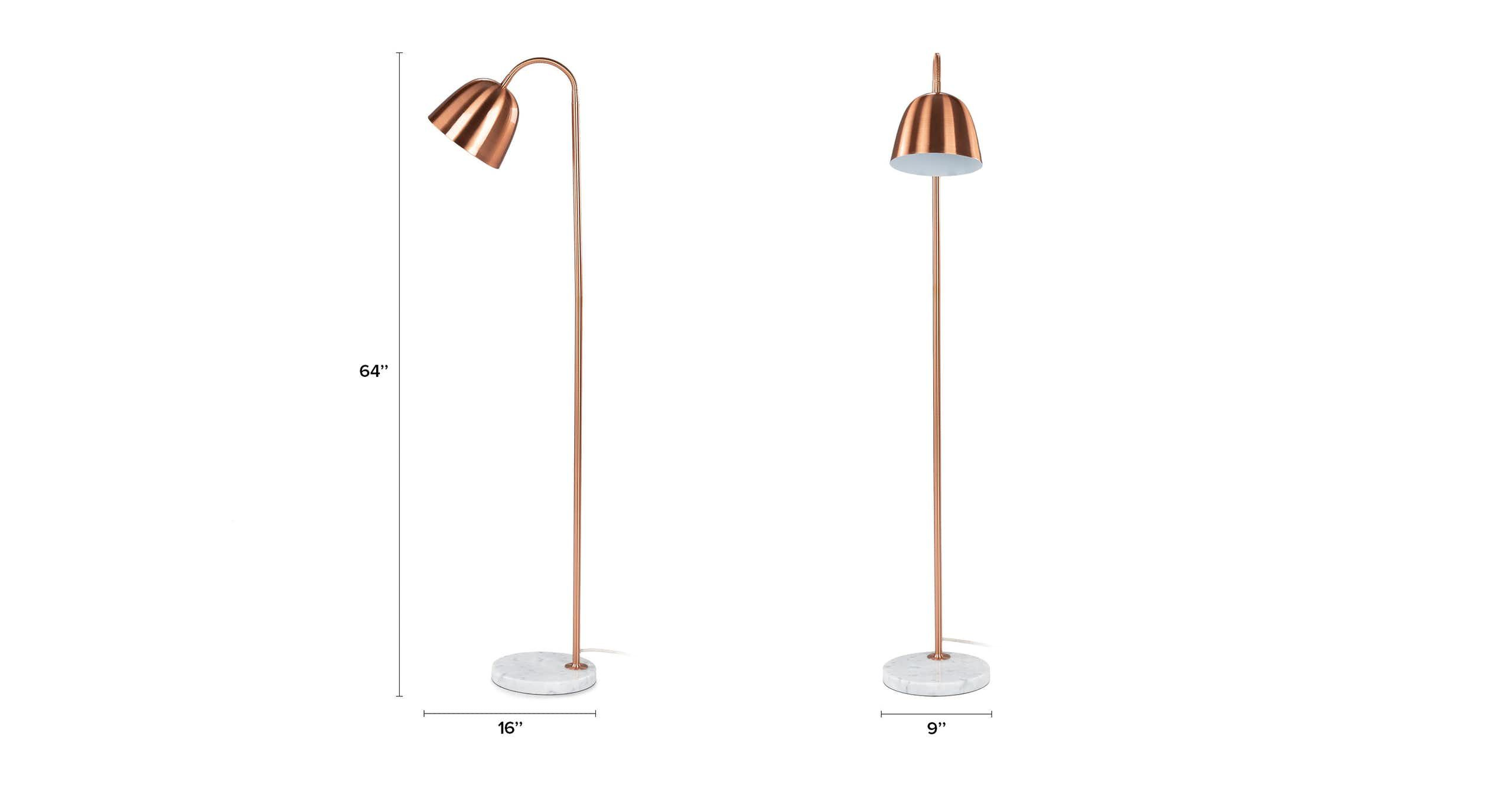 Copper Floor Lamp Marble Base Flexible Neck Article intended for proportions 2560 X 1329