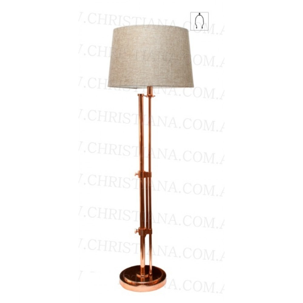 Copper Floor Lamp Wshade Extend inside measurements 1000 X 1000