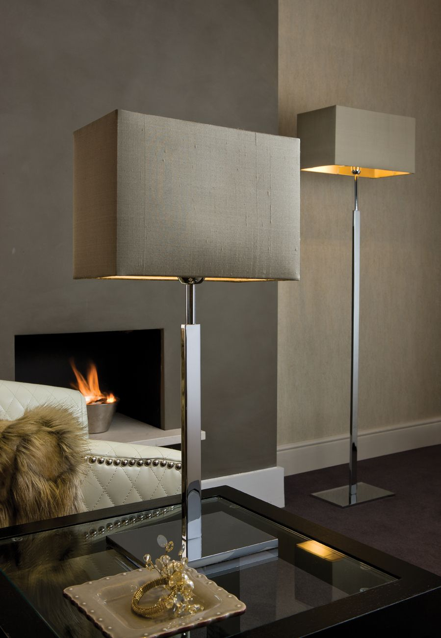 Cosmopolitan Chrome Floor Lamp Matching Table Wall Lamps pertaining to measurements 899 X 1299